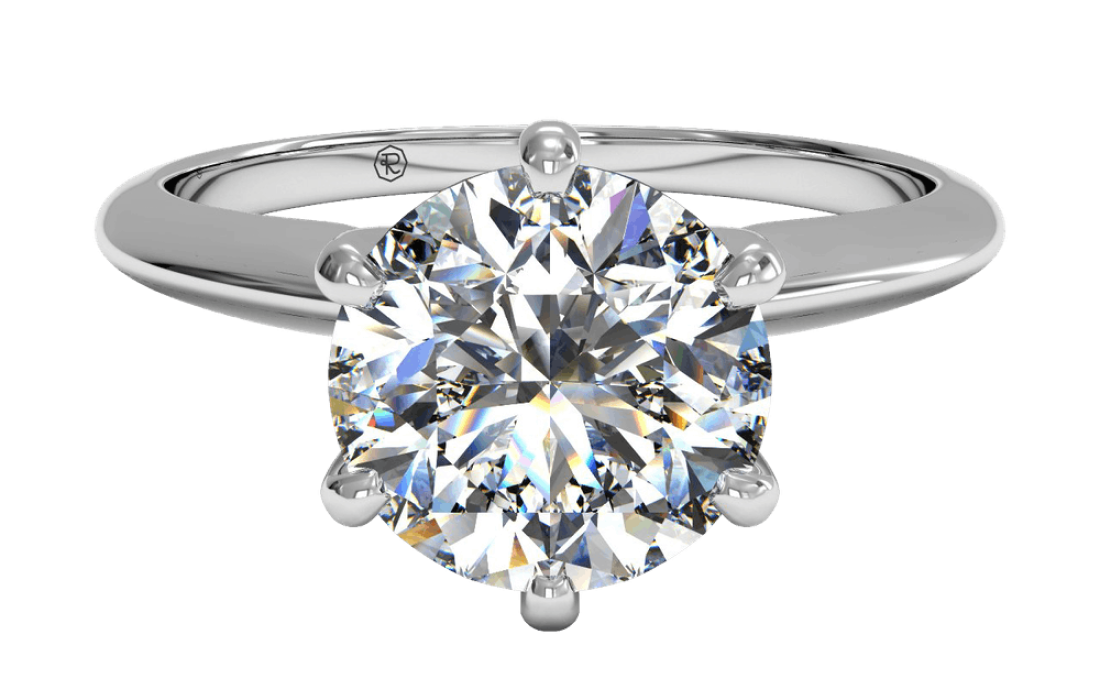 Six Prong Solitaire Engagement Rings