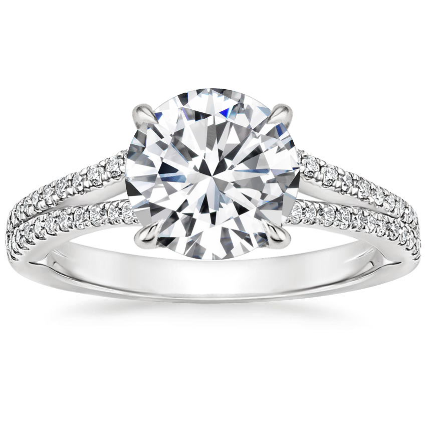 Split Shank Pave Engagement Ring