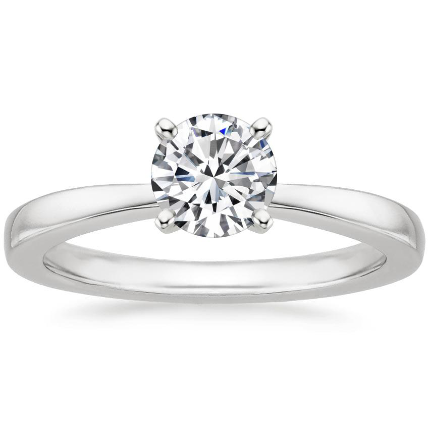 Tapered Diamond Engagement Ring