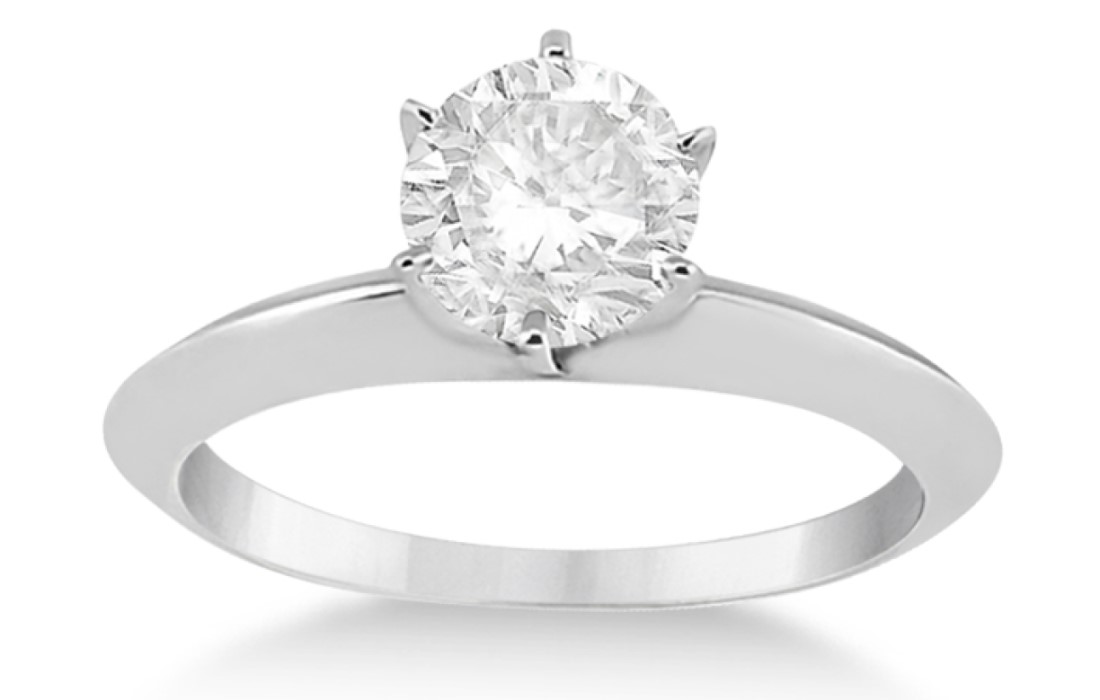 Tapered Diamond Engagement Ring