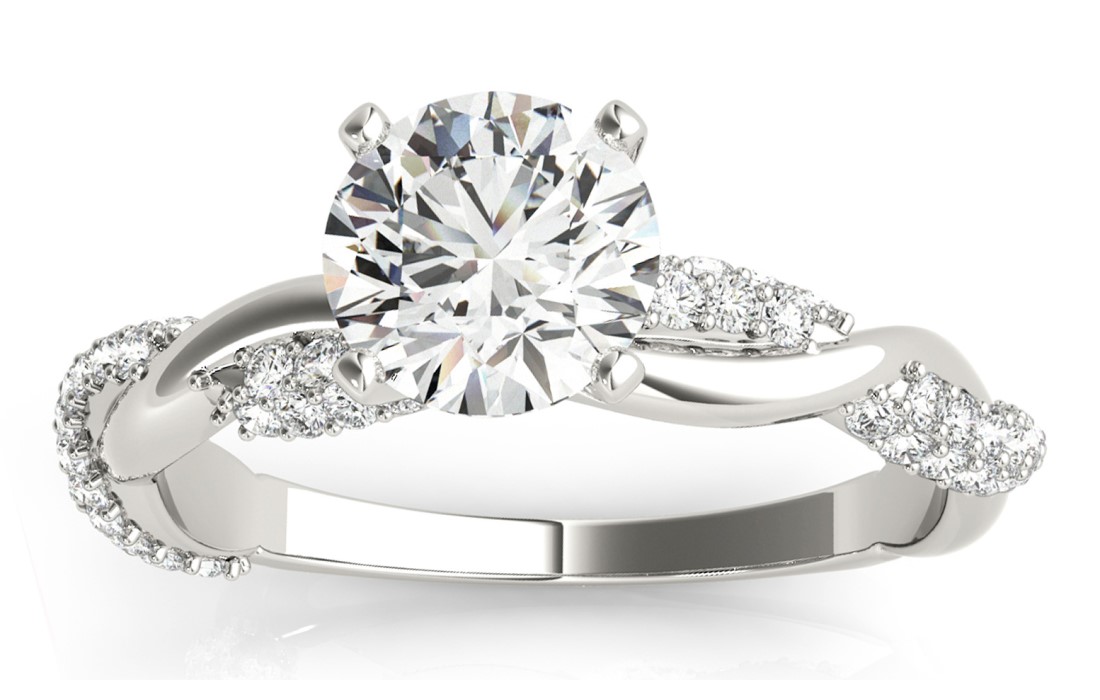 Twist Diamond Engagement Ring